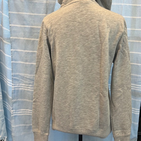 10 Tree Pullover Hoodie Kangaroo Pocket Drawstring Heathered Gray Sweatshirt - Picture 4 of 4